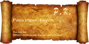 Passinger Kevin névjegykártya